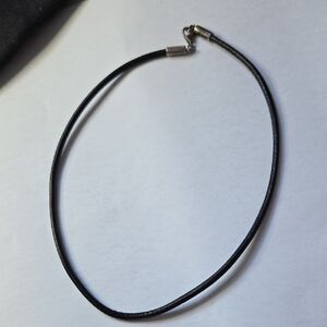 Silpada Black Leather Pendant Necklace or Double Bracelet w 925 Silver Clasp